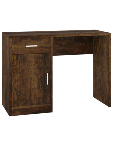 Scrivania Cassetto rovere fumo 100x40x73cm Legno Multistrato