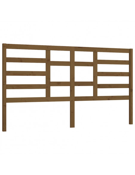 Testiera per Letto Miele 206x4x104 cm in Legno Massello di Pino