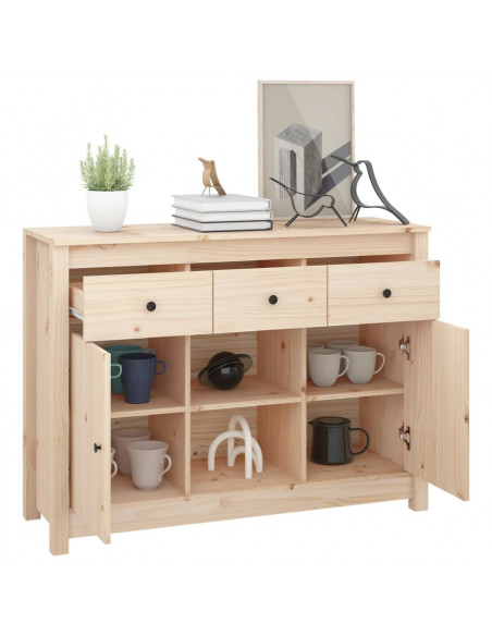 Credenza 100x35x74,5 cm in Legno Massello di Pino