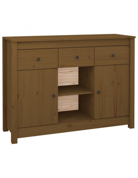 Credenza Miele 100x35x74,5 cm in Legno Massello di Pino
