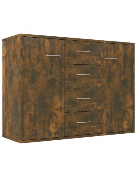 Credenza Rovere Fumo 88x30x65 cm in Legno Multistrato
