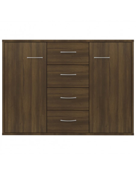 Credenza Rovere Marrone 88x30x65 cm in Legno Multistrato