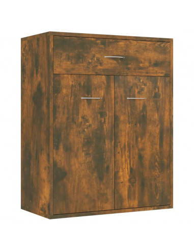 Credenza Rovere Fumo 60x30x75 cm in Legno Multistrato