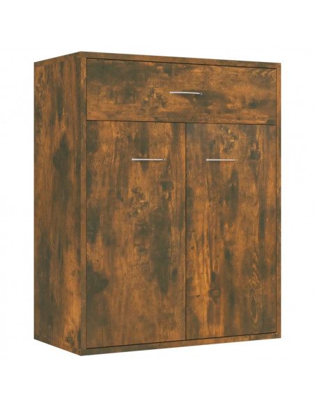 Credenza Rovere Fumo 60x30x75 cm in Legno Multistrato