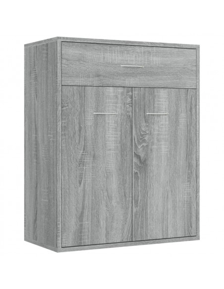 Credenza Grigio Sonoma 60x30x75 cm in Legno Multistrato