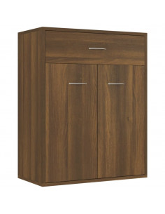 Credenza Rovere Marrone 60x30x75 cm in Legno Multistrato 2