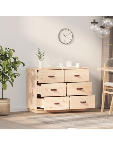 Credenza 100x40x75 cm in Legno Massello di Pino