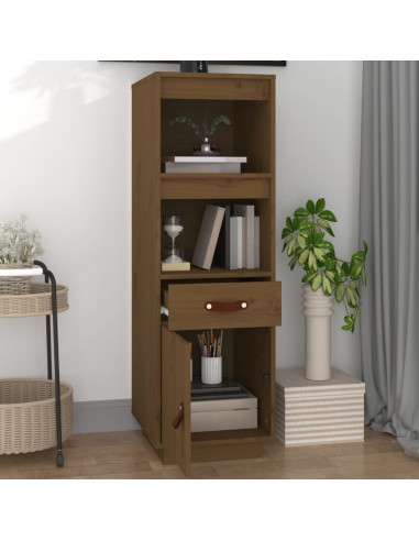 Credenza Miele 34x40x108,5 cm in Legno Massello di Pino