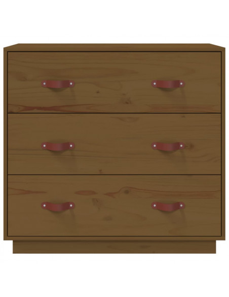 Credenza Miele 80x40x75 cm in Legno Massello di Pino
