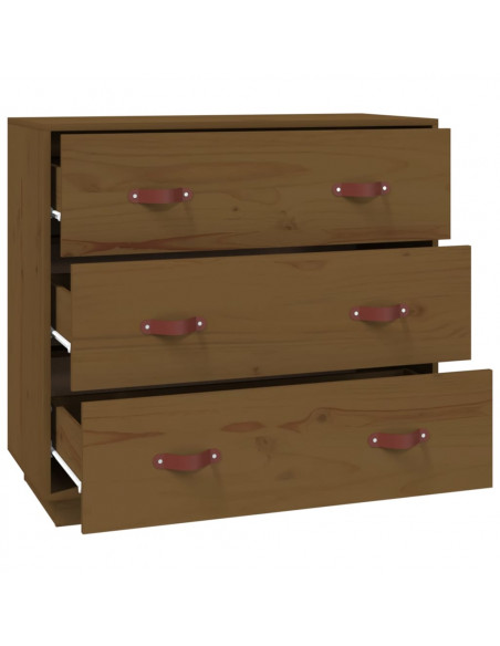 Credenza Miele 80x40x75 cm in Legno Massello di Pino
