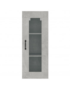 Armadietto Pensile a Parete Grigio Cemento 34,5x34x90 cm 2