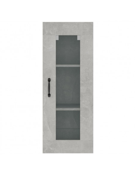 Armadietto Pensile a Parete Grigio Cemento 34,5x34x90 cm