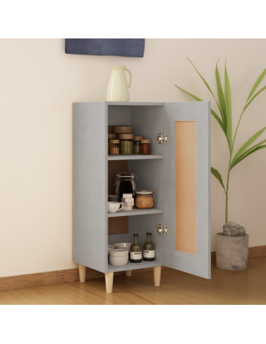 Credenza Grigio Cemento 34,5x34x90 cm in Legno Multistrato