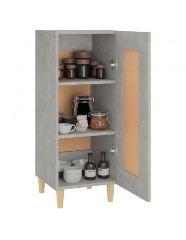 Credenza Grigio Cemento 34,5x34x90 cm in Legno Multistrato