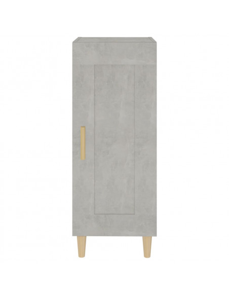 Credenza Grigio Cemento 34,5x34x90 cm in Legno Multistrato