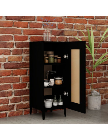 Credenza Nero 34,5x34x90 cm in Legno Multistrato