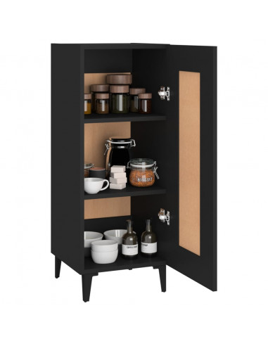 Credenza Nero 34,5x34x90 cm in Legno Multistrato