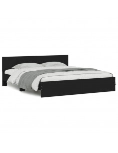 Giroletto con Testiera Nero 180x200 cm 2