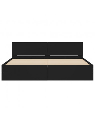 Giroletto con Testiera Nero 180x200 cm