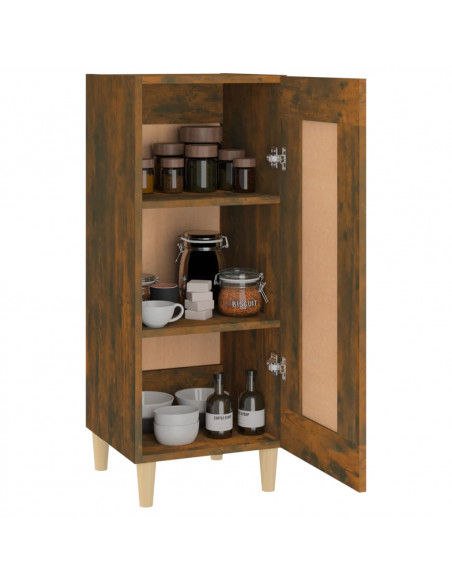 Credenza Rovere Fumo 34,5x34x90 cm in Legno Multistrato