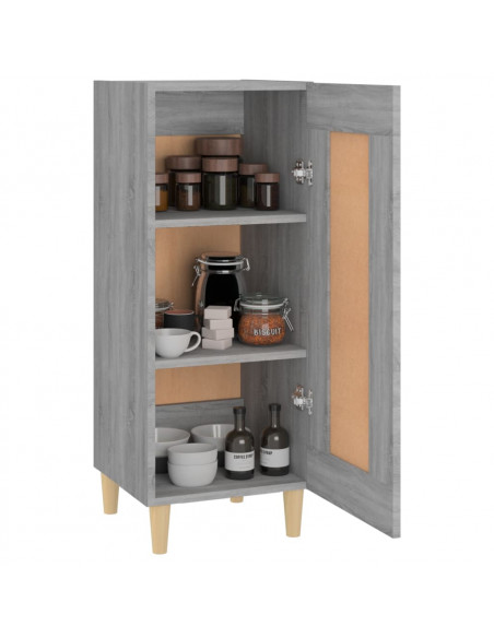 Credenza Grigio Sonoma 34,5x34x90 cm in Legno Multistrato