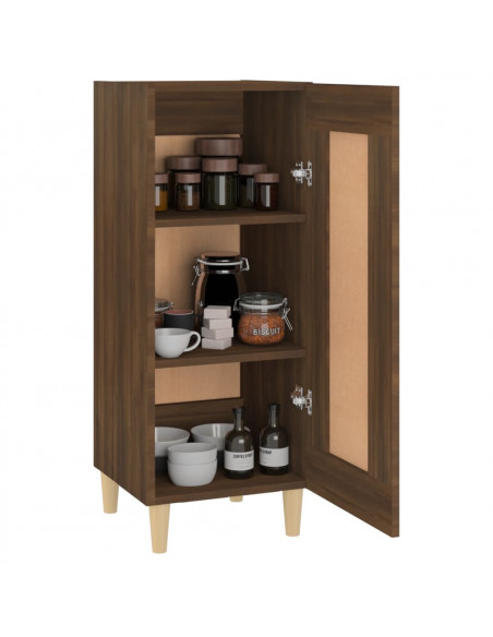 Credenza Rovere Marrone 34,5x34x90 cm in Legno Multistrato