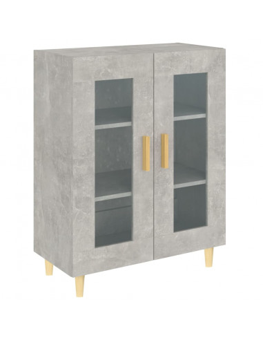 Credenza Grigio Cemento 69,5x34x90 cm in Legno Multistrato
