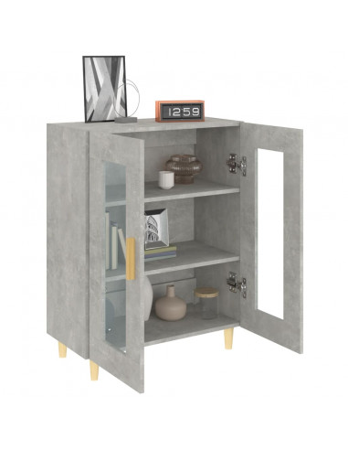 Credenza Grigio Cemento 69,5x34x90 cm in Legno Multistrato