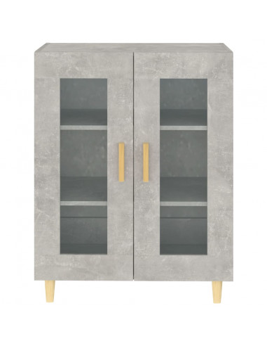 Credenza Grigio Cemento 69,5x34x90 cm in Legno Multistrato