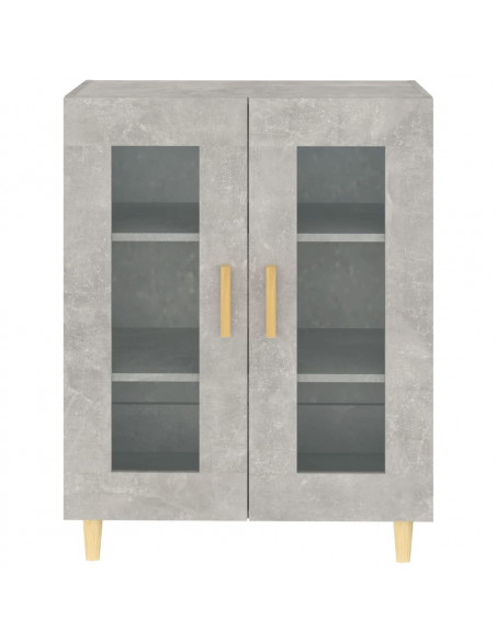 Credenza Grigio Cemento 69,5x34x90 cm in Legno Multistrato