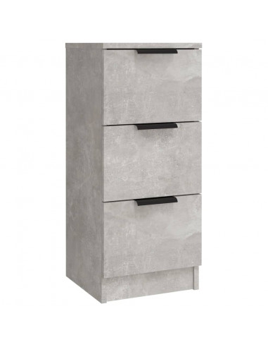 Credenze 3 pz Grigio Cemento in Legno Multistrato