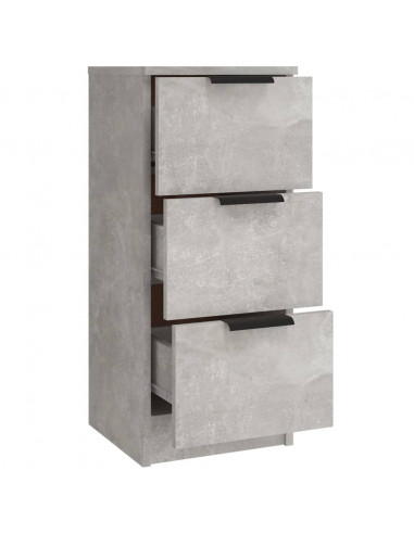 Credenze 3 pz Grigio Cemento in Legno Multistrato