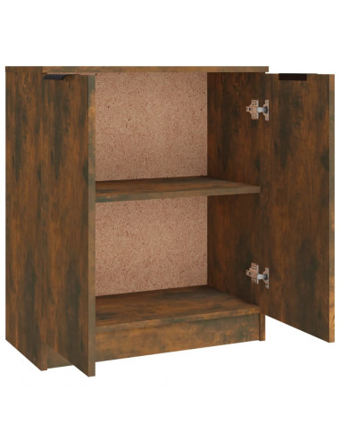 Credenze 3 pz Rovere Fumo in Legno Multistrato