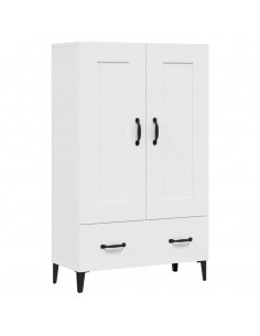 Credenza Bianca 70x31x115 cm in Legno Ingegnerizzato 2