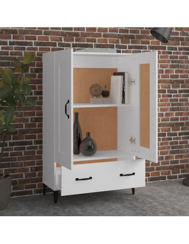 Credenza Bianca 70x31x115 cm in Legno Ingegnerizzato