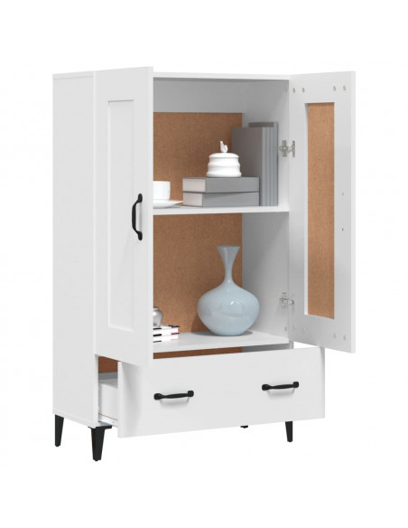 Credenza Bianca 70x31x115 cm in Legno Ingegnerizzato