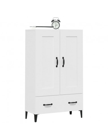 Credenza Bianca 70x31x115 cm in Legno Ingegnerizzato