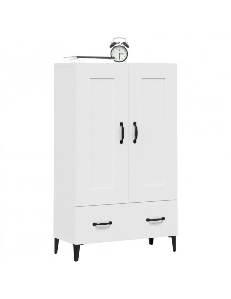 Credenza Bianca 70x31x115 cm in Legno Ingegnerizzato