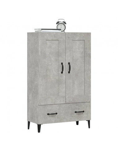 Credenza Grigio Cemento 70x31x115 cm in Legno Multistrato