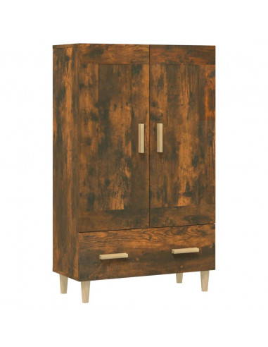 Credenza Rovere Fumo 70x31x115 cm in Legno Multistrato