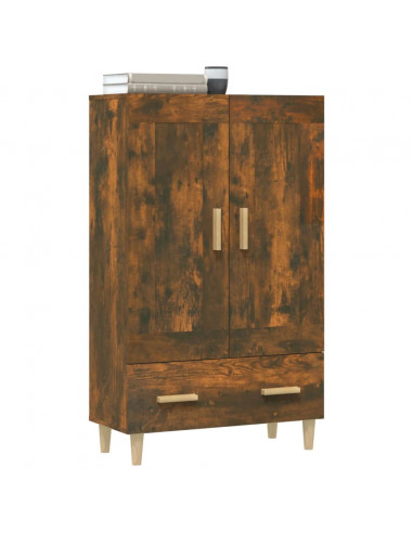 Credenza Rovere Fumo 70x31x115 cm in Legno Multistrato