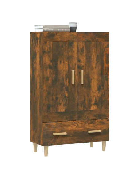 Credenza Rovere Fumo 70x31x115 cm in Legno Multistrato