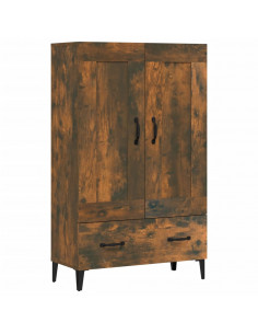 Credenza Rovere Fumo 70x31x115 cm in Legno Multistrato 2