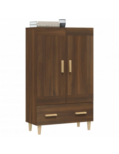 Credenza Rovere Marrone 70x31x115 cm in Legno Multistrato