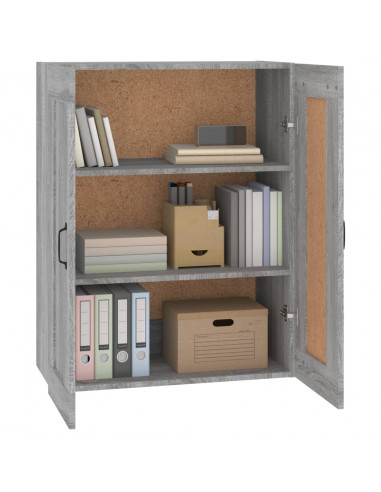 Armadietto Pensile a Parete Grigio Sonoma 69,5x32,5x90 cm