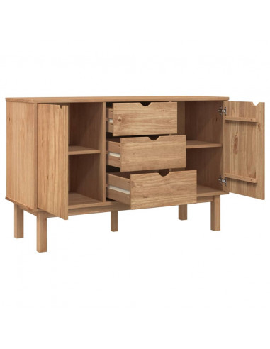 Credenza OTTA 113,5x43x73 cm in Legno Massello di Pino