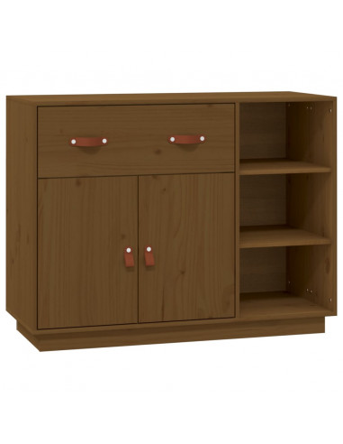 Credenza Miele 98,5x40x75 cm in Legno Massello di Pino
