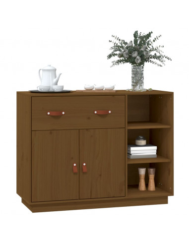 Credenza Miele 98,5x40x75 cm in Legno Massello di Pino