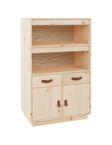 Credenza 67x40x108,5 cm in Legno Massello di Pino