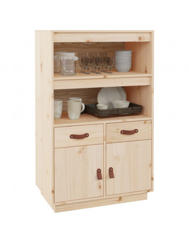 Credenza 67x40x108,5 cm in Legno Massello di Pino